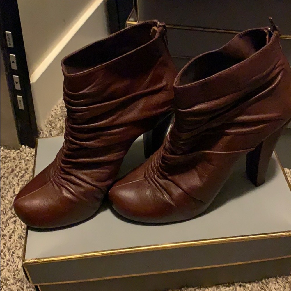 Cute platform heel boots